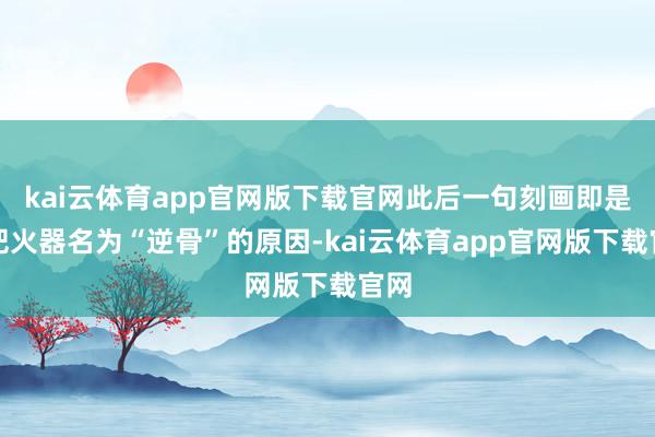 kai云体育app官网版下载官网此后一句刻画即是这把火器名为“逆骨”的原因-kai云体育app官网版下载官网